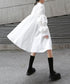 Gather Twist Balloon Shirt Dress